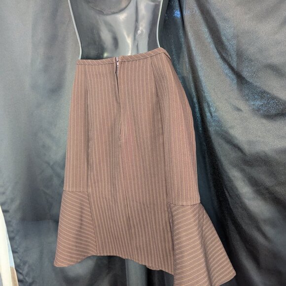 Snap skirt brown striped size 11 - Picture 5 of 8